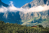 lodge under clouds