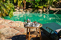 at the pool