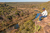 Josiah looking at Lephalala river from view point